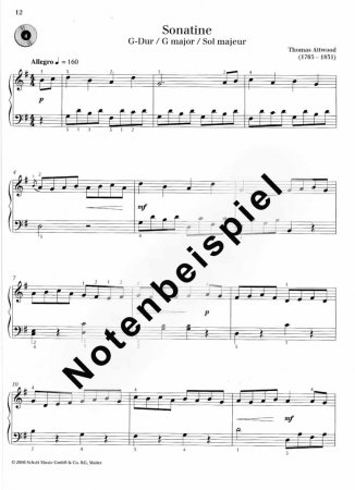 Preview: Notenbeispiel Sonatine Klavier